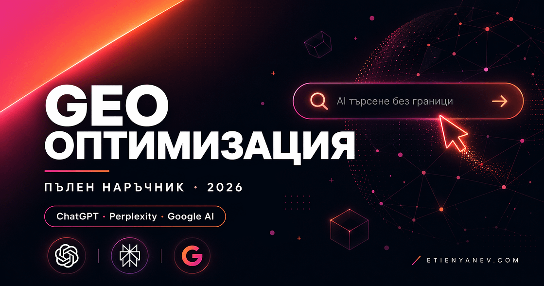 GEO Оптимизация Пълен Наръчник за Видимост в ChatGPT, Perplexity и Google AI (2026)